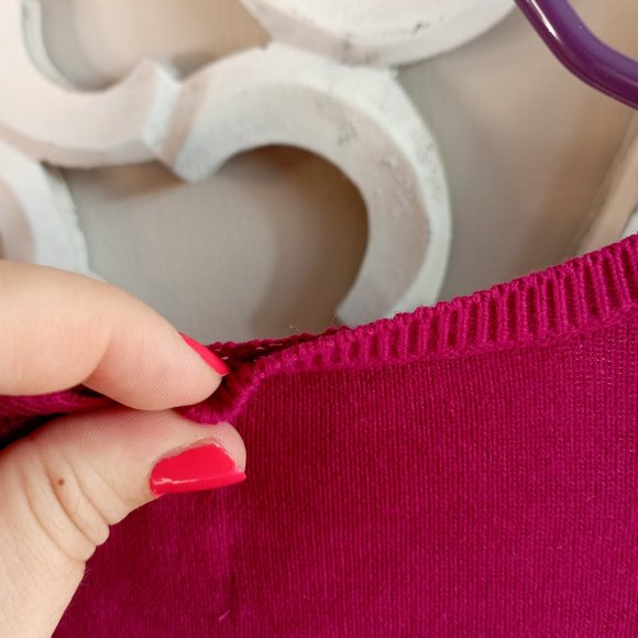 Zara Deep Purple Fuchsia Cardigan - Picture 5 of 7